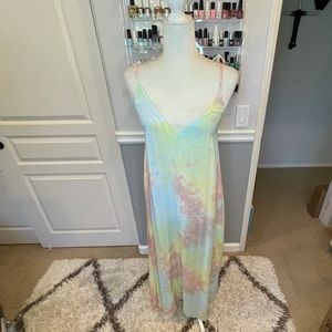 Tiare Hawaii NWT Hand Dyed Tie Dye Maxi Dress